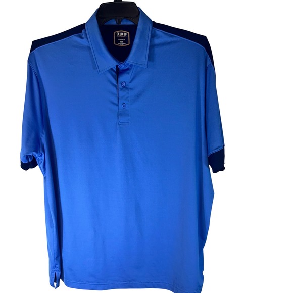 Club 38 Cremieux Performance Blue Polo Shirt Mens XXL Short Sleeve Golf Casualx - Picture 6 of 11